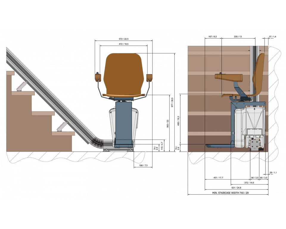 Stairlift in a home