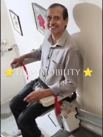 Straight stairlift installed in a Hyderabad home (video)