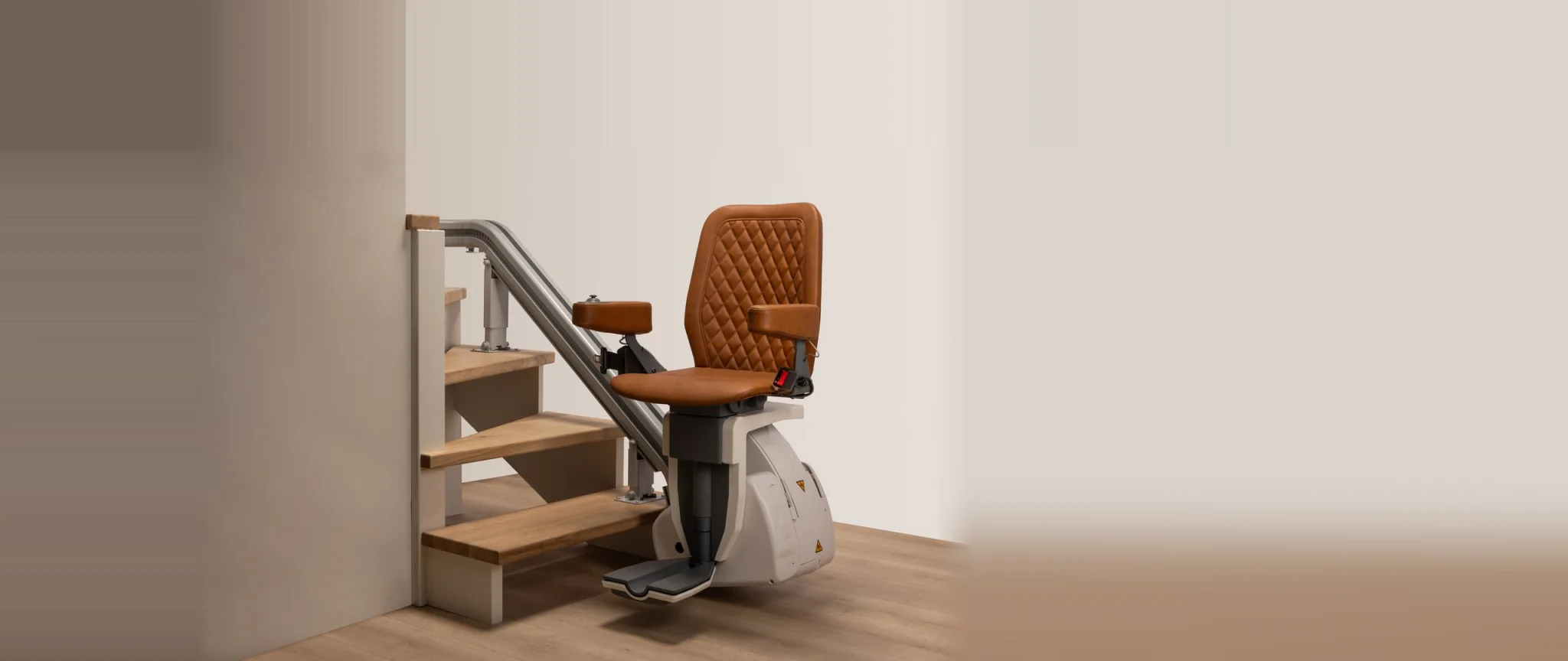 UP Apex stairlift on stairs that turn