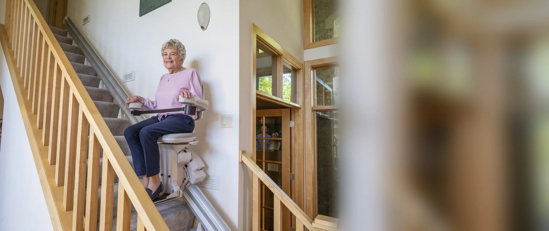 Stairlift on a straight staircase